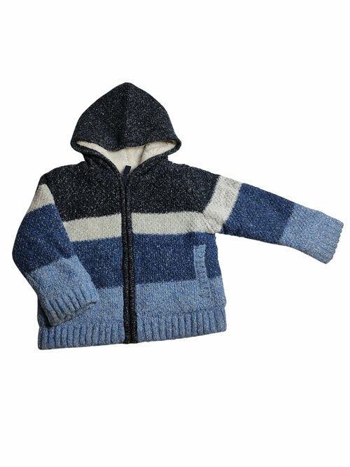 Svetrová bunda modro-bílá pro kluky secondhand