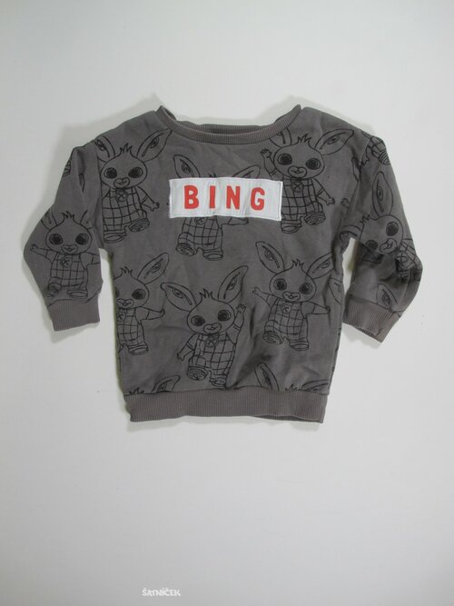 Šedá obrázková mikina pro kluky secondhand