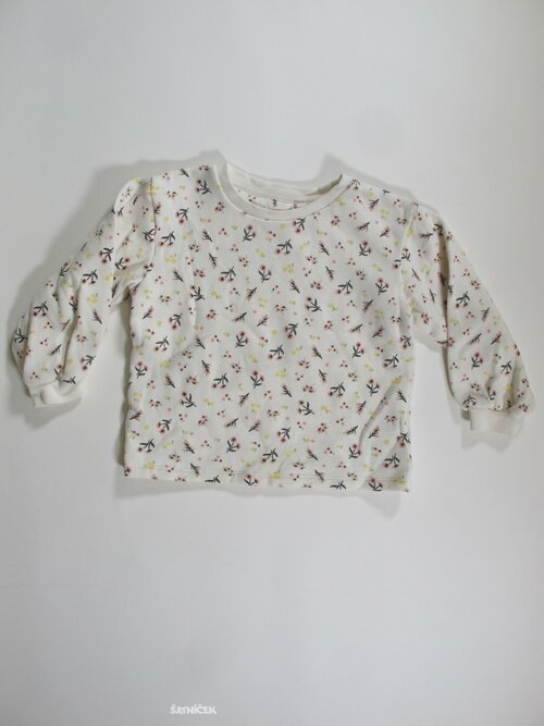 Mikina světlá s kytkami pro holky secondhand