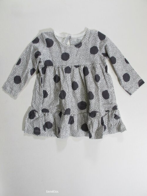 Tunika-šaty dl.rukáv pro holky s puntíkem secondhand
