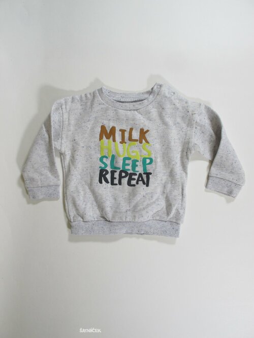 Obrázková šedá mikina pro kluky secondhhand