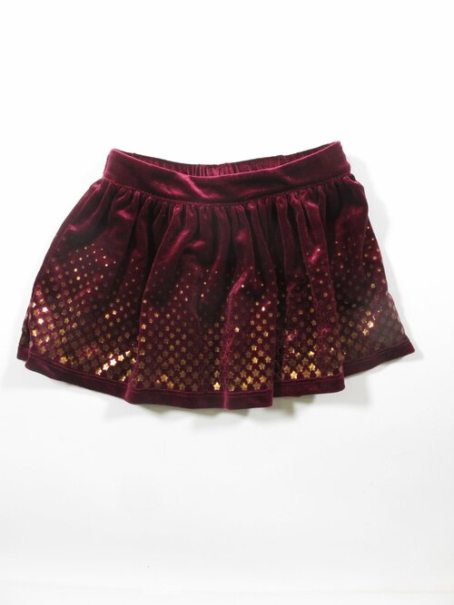 Sametová vínová sukně pro holky secondhand