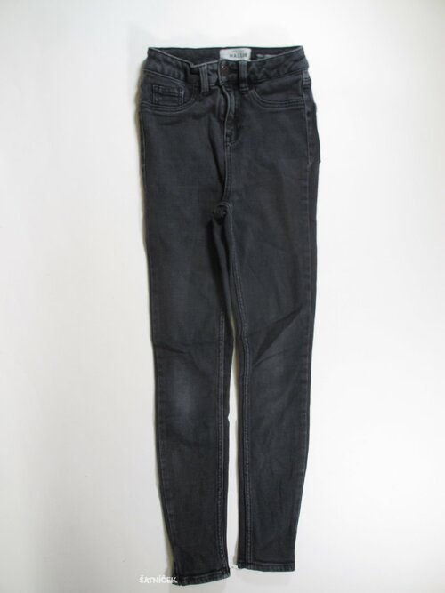 Šedé džínové kalhoty pro holky secondhand