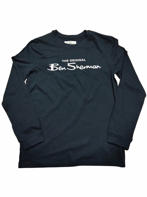 Tmavé triko s nápisem pro kluky dlouhý rukáv outlet Ben Sherman