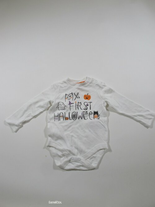 Body dl rukáv pro kluky bílé na halloween secondhand