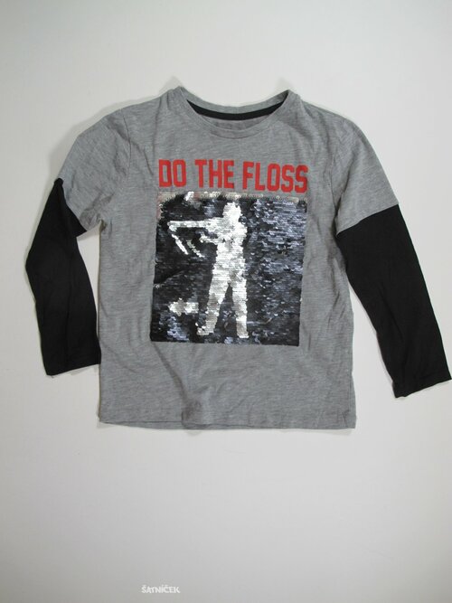 Triko dl.rukáv pro kluky černo šedé secondhand