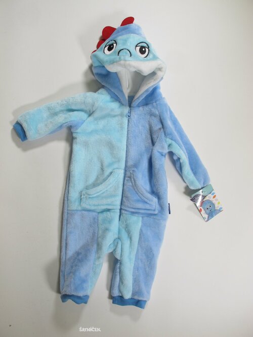 Fleesový overal modrý pro kluky outlet