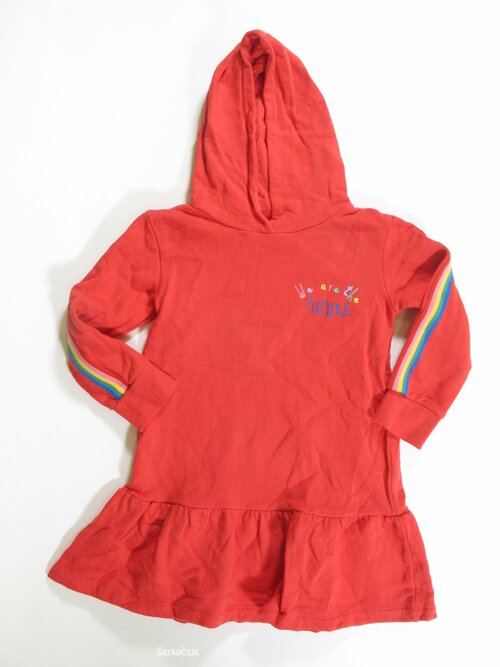 MIkina -mikinové šaty červené secondahand