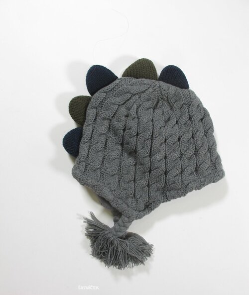 Šedá zimní čepice pro kluky outlet