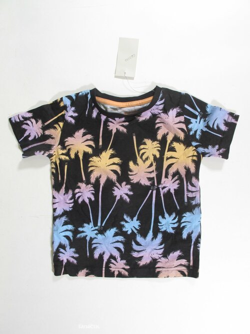 Triko pro kluky černé s palmami outlet