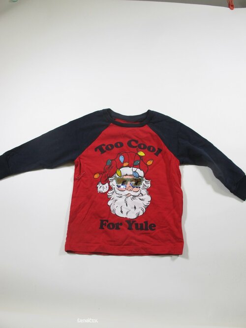 Triko dl.rukáv pro kluky černo červené funkční secondhand