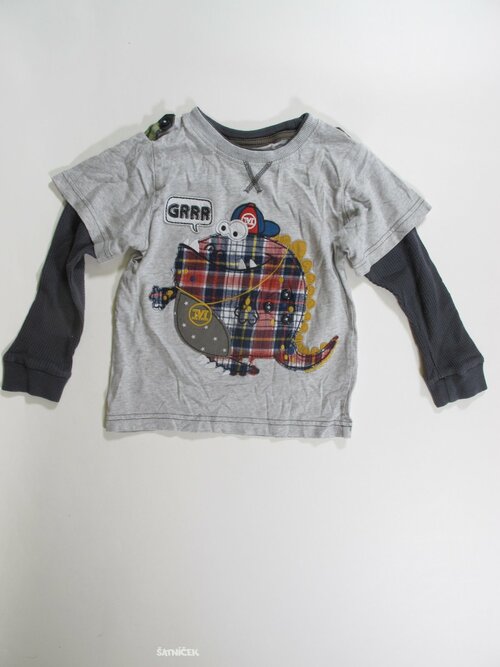 Triko dl.rukáv pro kluky šedé secondhnad