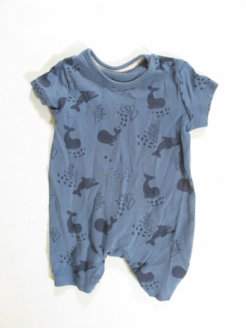 Letní overal pro kluky s obrázky modrý secondhand