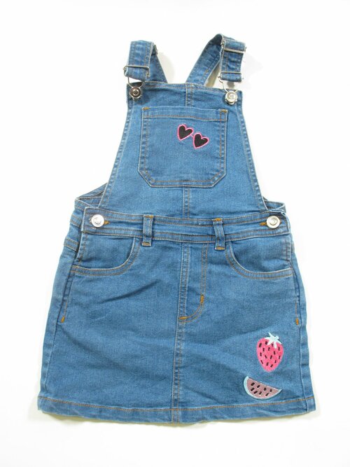 Džínová šatovka s obrázky secondhand