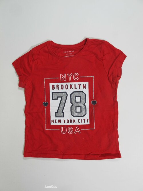 Triko dl.rukáv pro holky  červené secondhand