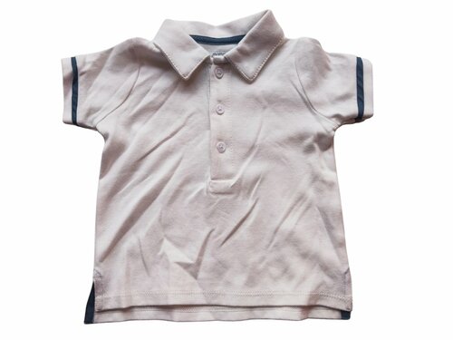 Triko krátké pro kluky bílé s límečkem outelt