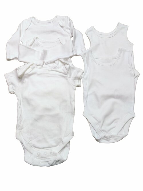 Set 5ks bílých body různé druhy secondhand