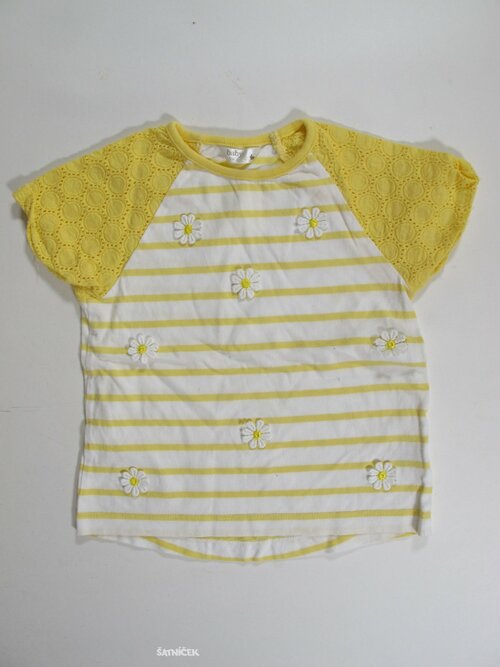 Triko bílo žluté pro holky secondahnd
