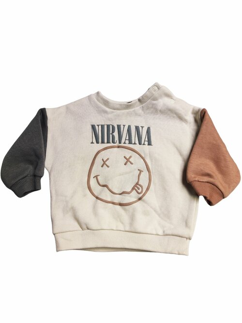 Světlá mikina Nirvana pro kluky secondhand 