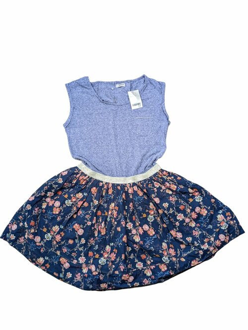 Modré šaty s květinovou sukní outlet Next