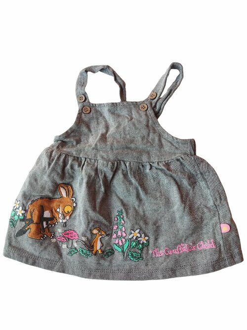 Šedé šaty s obrázkem secondhand TU