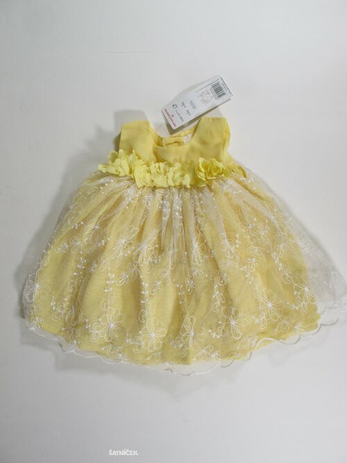 Šaty pro holky žluo bílé outlet