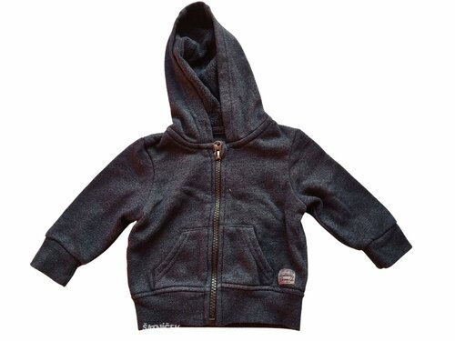 Tmavě modrá mikina s kapucí pro kluky secondhand Rebel