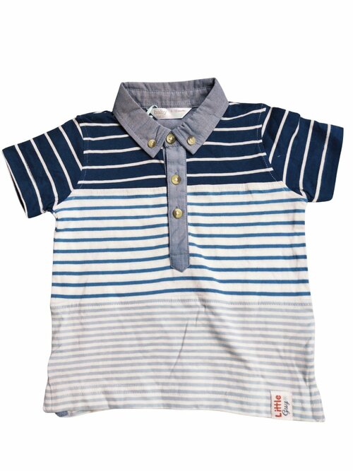 Modré bílá polokošile s pruhy pro kluky outlet M&Co