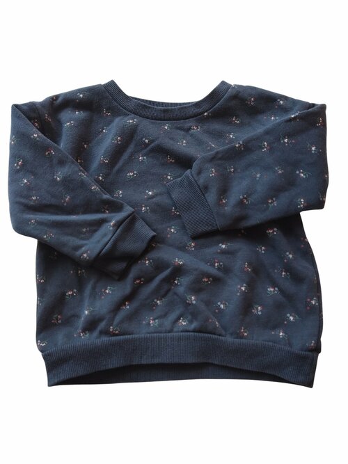 Tmavě modrá mikina s kytičkami pro holky secondhand Primark