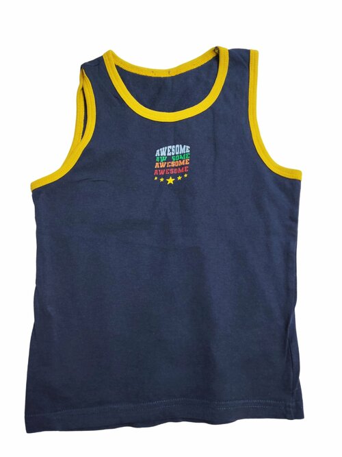 Tmavě modré tílko s nápisem pro kluky secondhand Primark