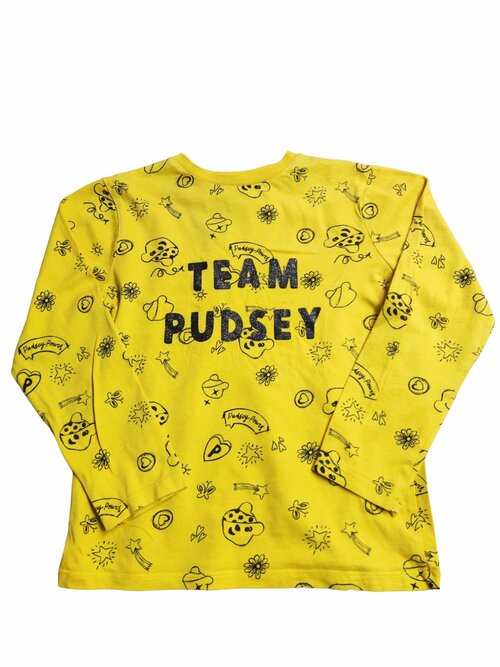 Žluté triko s obrázky pro holky dlouhý rukáv secondhand George