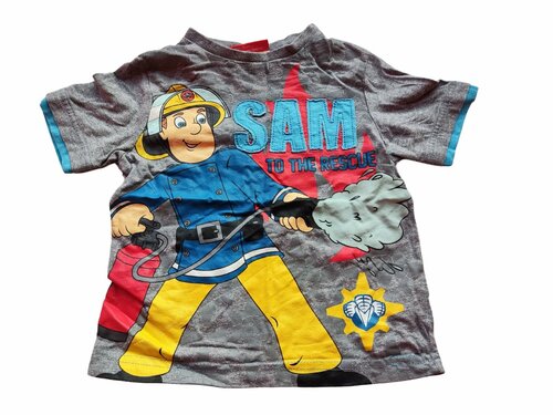Šedé triko s hasičem pro kluky secondhand TU