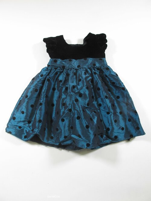 Zelené šaty s puntíky second hand