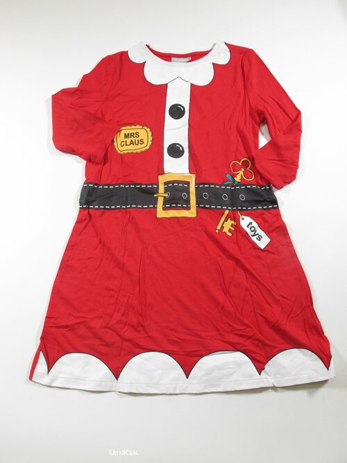 Červené šaty s potiskem second hand