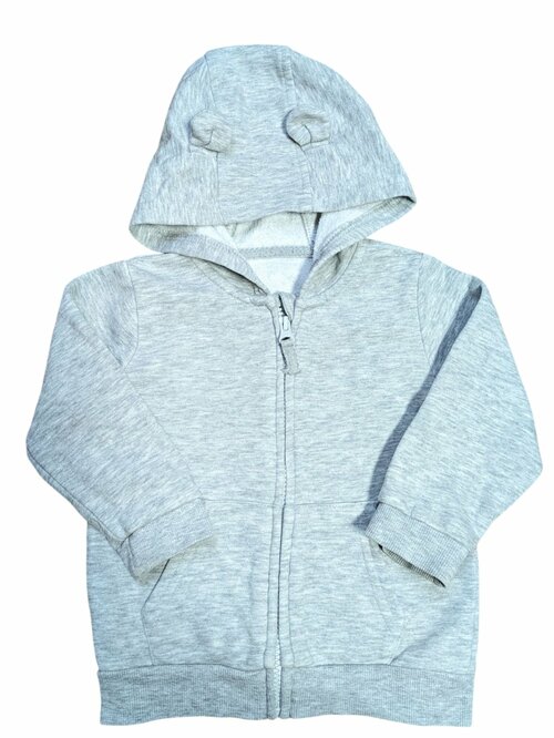 Šedá mikina s ušima na kapuci pro kluky secondhand George