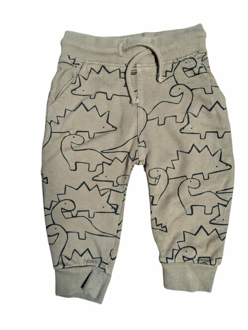 hnědé tepláčky s dinosaury pro kluky secondhand next