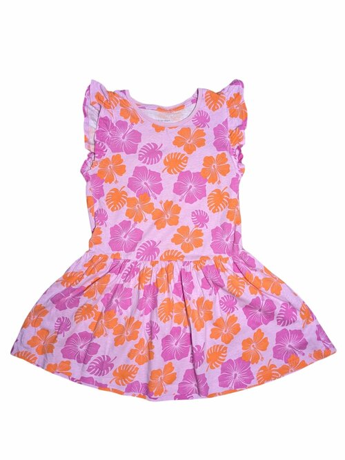 růžové šaty s květinami secondhand primark