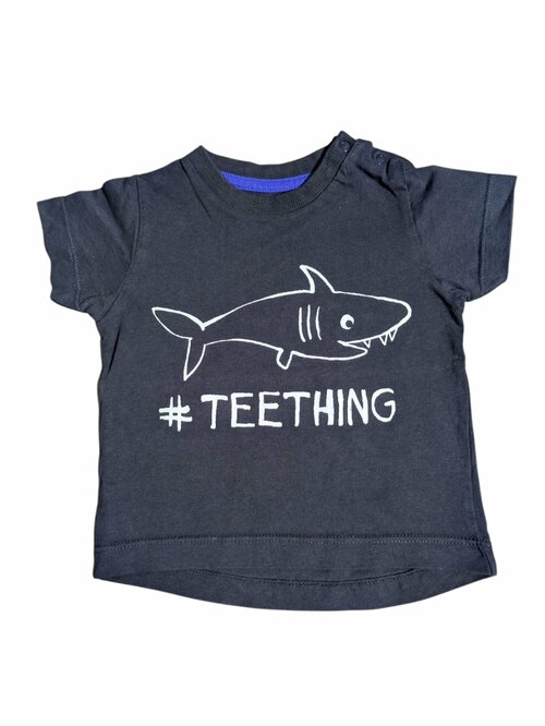 tmavě šedé tričko se žralokem pro kluky secondhand nutmeg