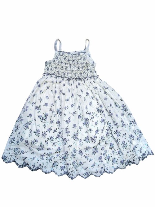 bílé šaty s fialkami pro holky secondhand dominogirl 