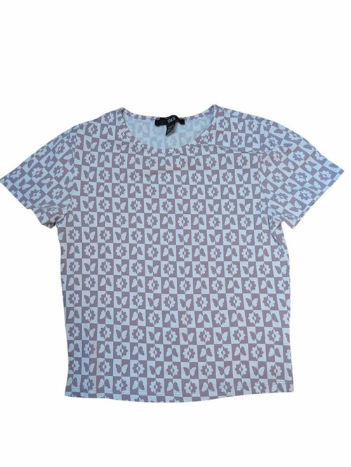 Kostkované triko s obrázky pro holky secondhand New Look