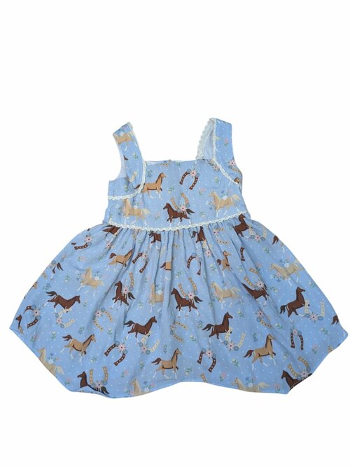 Modré šaty s obrázky pro holky secondhand Goodlad