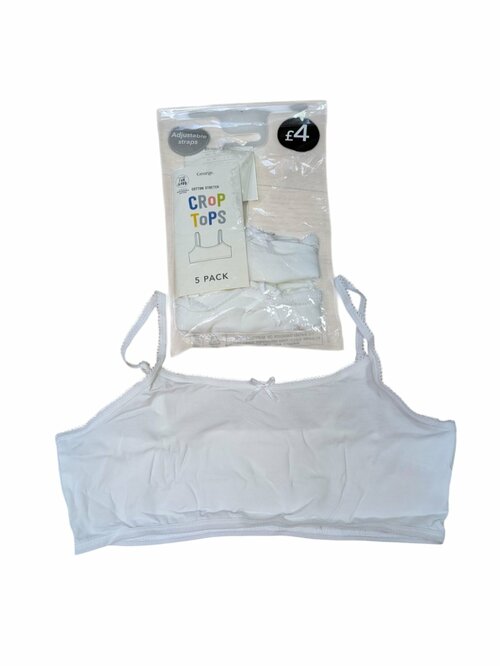 Set bílých podprsenek 3ks pro holky outlet George