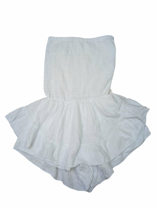 Bílé šaty/overal bez ramínek pro holky outlet ML