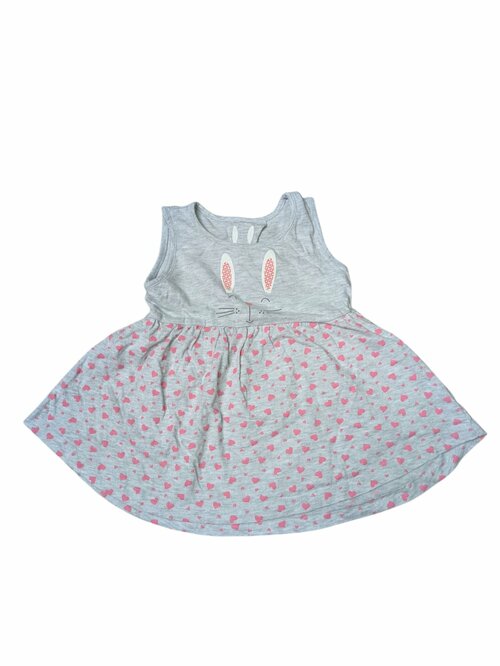 šedé šaty se zajíčkem pro holky secondhand Young Dimension 