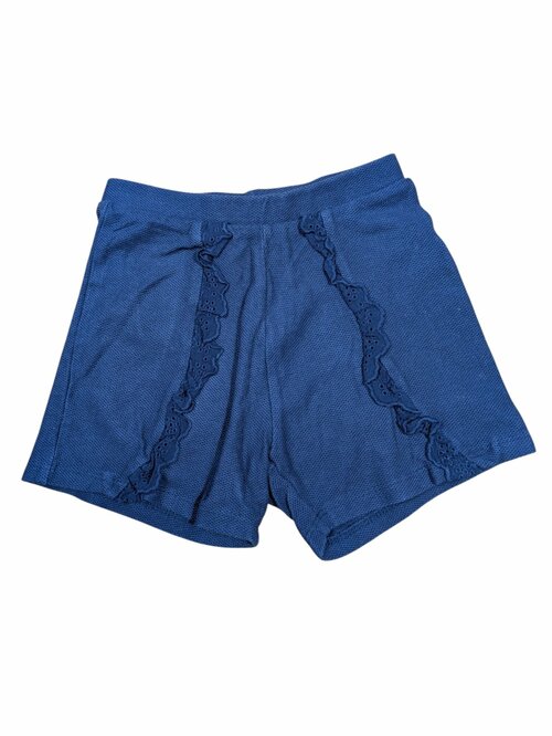 Tmavě modré zdobené kraťasy pro holky secondhand Primark