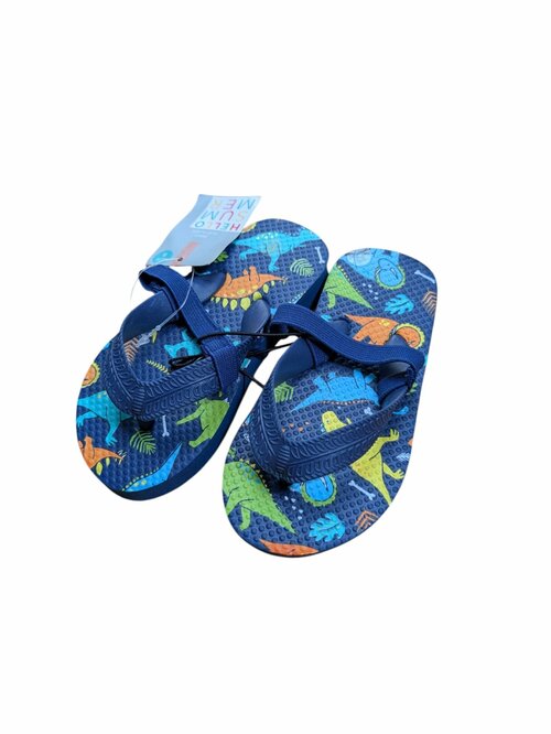 Modré žabky s dinosaury pro kluky outlet Hello Summer