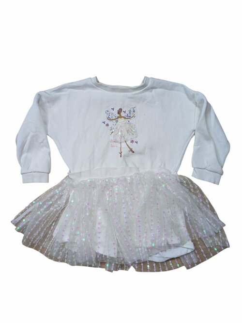 Bílé mikinové šaty pro holky secondhand TU