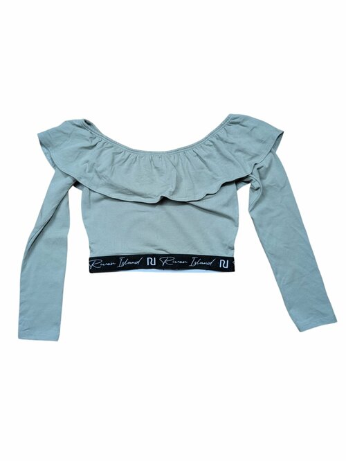 Zelinkavý crop top pro holky secondhand River Island