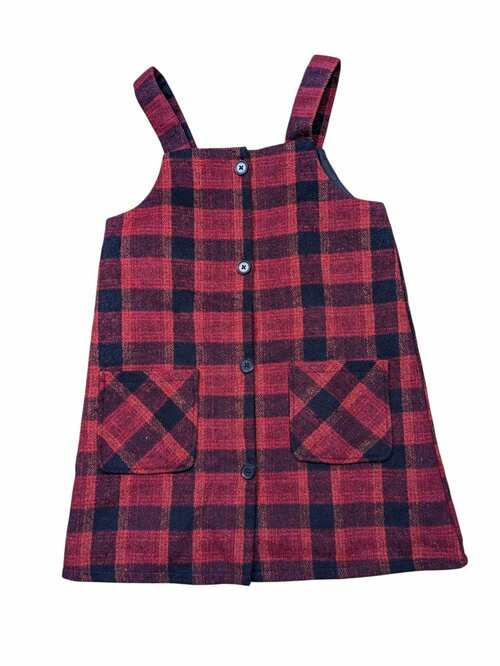 Kostkované šaty červené pro holky secondhand F&F