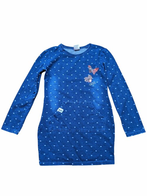 Modré šaty se srdíčky pro holky secondhand Grace